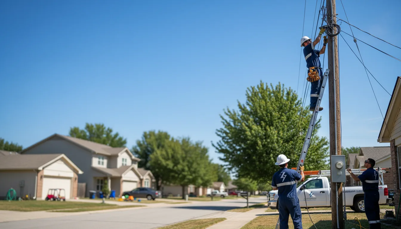Residential electrician providing installation services in Sylvia, KS